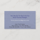 Visitekaartje van een reisbureau voor cruiseschepe (Achterkant)