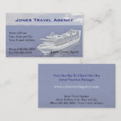 Visitekaartje van een reisbureau voor cruiseschepe (Voorkant / Achterkant)