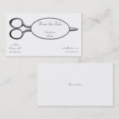 Visitekaartje van een schaar (Voorkant / Achterkant)