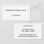 Visitekaartje van een schone radioloog (Voorkant / Achterkant)