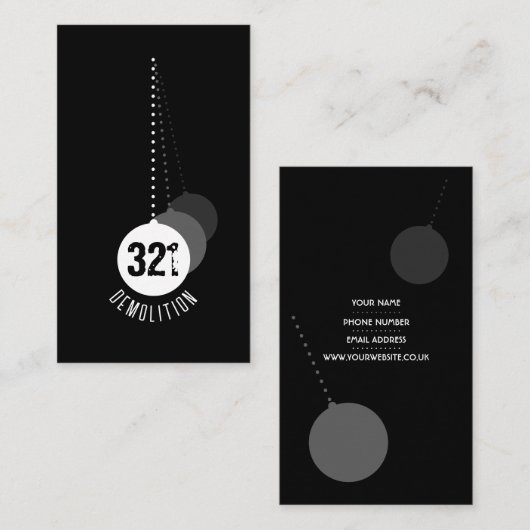 Visitekaartje van een sloopdeskundige (Voorkant / Achterkant)