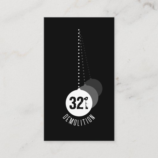 Visitekaartje van een sloopdeskundige (Voorkant)