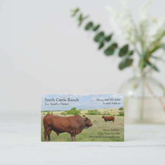 Visitekaartje van een veehouder (Staand voorkant)