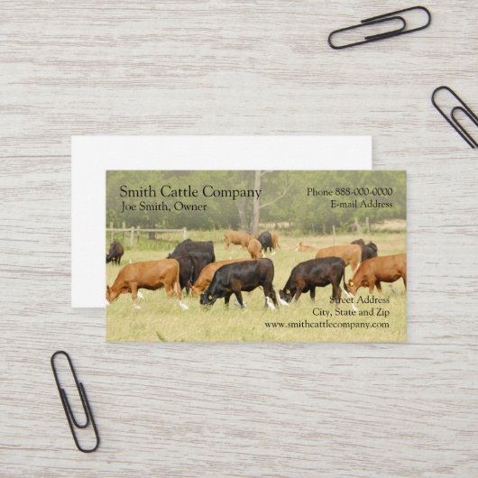 Visitekaartje van een veehouder (Voorkant / Achterkant in situ)