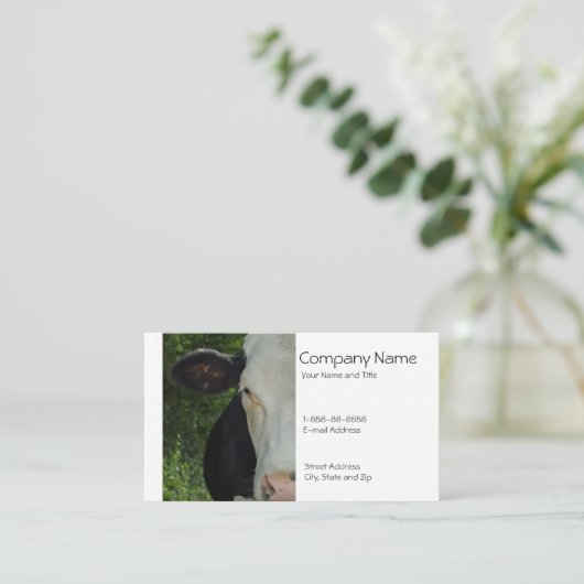 Visitekaartje van een veehouder (Staand voorkant)