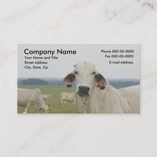 Visitekaartje van een veehouder (Voorkant)