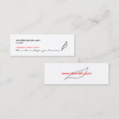 Visitekaartje van eenvoudige veren/bladeren (Voorkant / Achterkant)