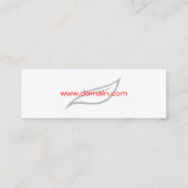 Visitekaartje van eenvoudige veren/bladeren (Achterkant)