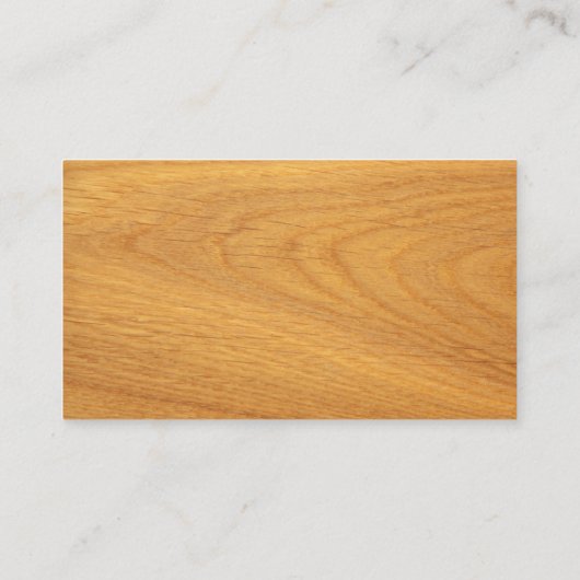 Visitekaartje van eikenhout (Achterkant)