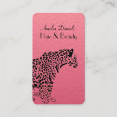 Visitekaartje van Elegant Pink en Black Jaguar (Voorkant)