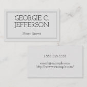 Visitekaartje van experts voor basis- en schone ge (Voorkant / Achterkant)