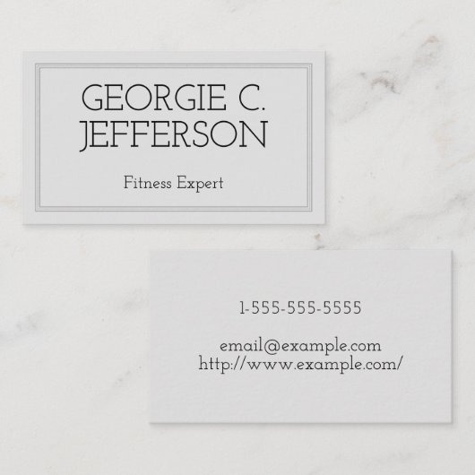 Visitekaartje van experts voor basis- en schone ge (Voorkant / Achterkant)