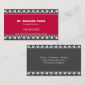 Visitekaartje van familiedentist - Happy Teeth (Voorkant / Achterkant)