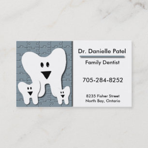 Visitekaartje van familiedentist - Happy Teeth