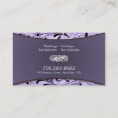 Visitekaartje van feestPlanner Classy Paars Glitte (Achterkant)