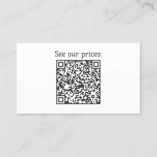 Visitekaartje van Firewood Supply Company (Achterkant)