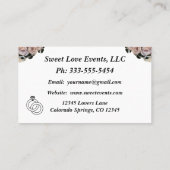 Visitekaartje van Floral Dusty Sage Wedding Planne (Achterkant)