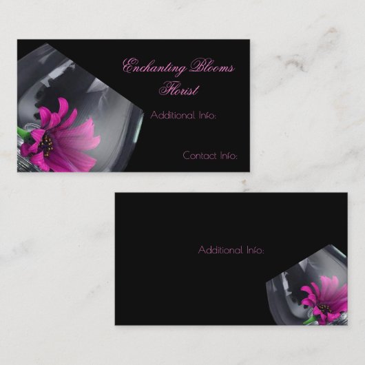 Visitekaartje van Floral Glass 3 (Voorkant / Achterkant)