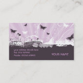 Visitekaartje van Floral Grunge Butterfly (Achterkant)