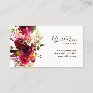 visitekaartje van florale, boutique