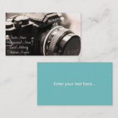 Visitekaartje van fotograaf (Voorkant / Achterkant)