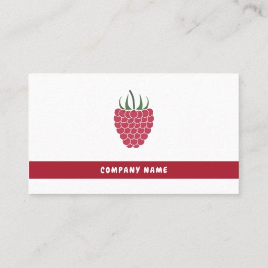 Visitekaartje van frambozen (Achterkant)