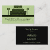 Visitekaartje van Funky Furniture, Olive Green (Voorkant / Achterkant)