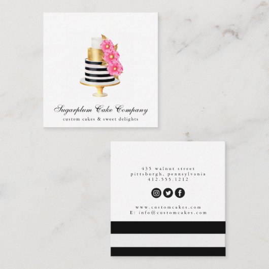 Visitekaartje van ganzen en bakkerijproducten (Voorkant / Achterkant)