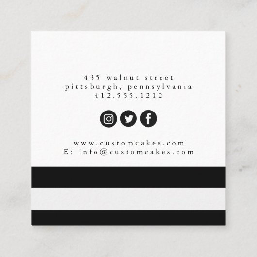 Visitekaartje van ganzen en bakkerijproducten (Achterkant)