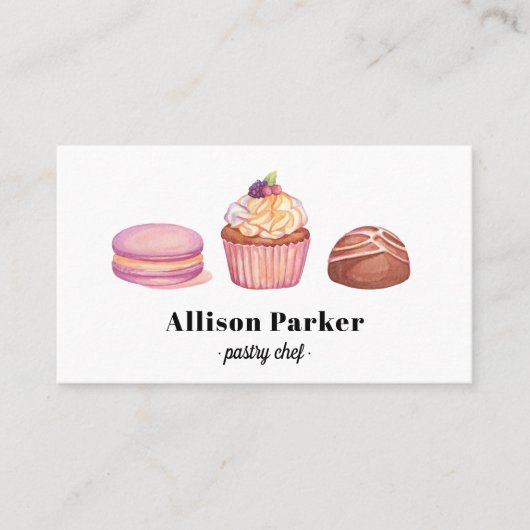 Visitekaartje van gebak (Voorkant)
