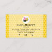 Visitekaartje van gebakken honingbijen (Achterkant)