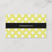 Visitekaartje van gebakken taart, zoet geel en zwa (Achterkant)