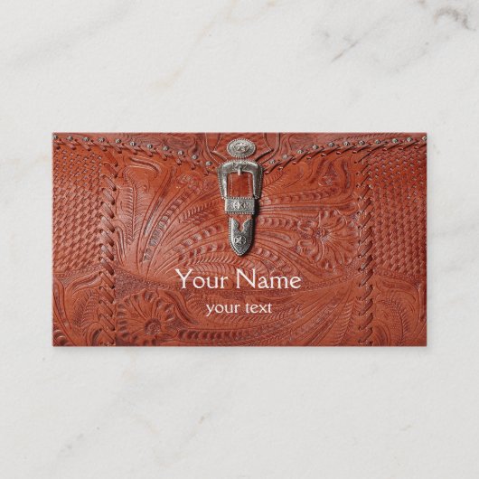 Visitekaartje van geboost leder (Voorkant)