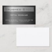 Visitekaartje van geborsteld zwart staal (Voorkant / Achterkant)