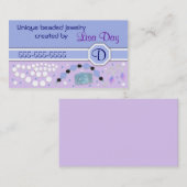 Visitekaartje van gebrande juwelen (Voorkant / Achterkant)