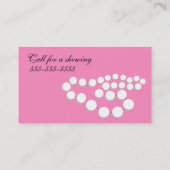 Visitekaartje van gebrande juwelen (Achterkant)