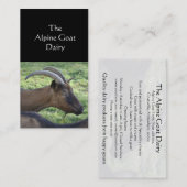 Visitekaartje van geitenvlees (Voorkant / Achterkant)