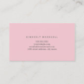 Visitekaartje van gekleurde Florals / Roze & grijs (Achterkant)