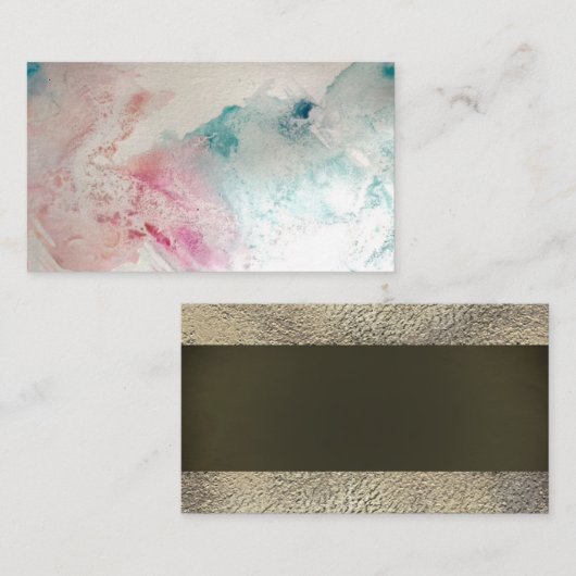 Visitekaartje van gekleurde natuurlijke textuur in (Voorkant / Achterkant)