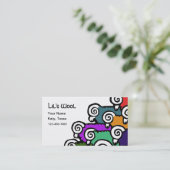 Visitekaartje van gekleurde schapen (Staand voorkant)