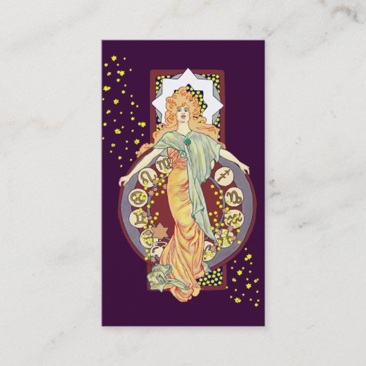 Visitekaartje van gekruiste sterren (Voorkant)