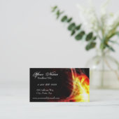 Visitekaartje van gele en Firey Red Fractals (Staand voorkant)