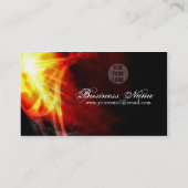 Visitekaartje van gele en Firey Red Fractals (Achterkant)