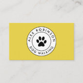 Visitekaartje van gele logo (Voorkant)