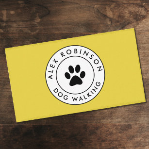 Visitekaartje van gele logo
