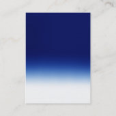 Visitekaartje van gematigd haarblauw wit monogram (Achterkant)