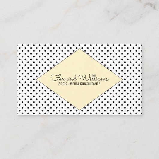 Visitekaartje van gematigde poladots (Voorkant)