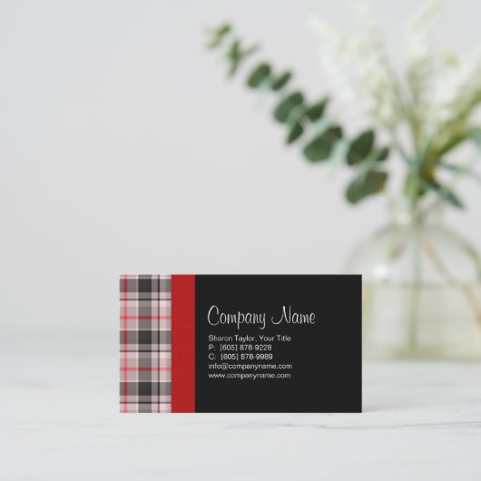 Visitekaartje van geplakt weefsel grijs (Staand voorkant)