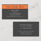 Visitekaartje van gepolijst staven, grijs en Oranj (Voorkant / Achterkant)