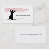 Visitekaartje van gestyliseerde boombloesems (Voorkant / Achterkant)